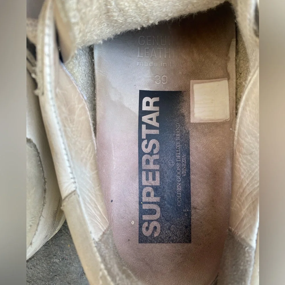 Golden Goose Superstar Mixed Leather Sneakers Sz39 - Picture 8 of 11